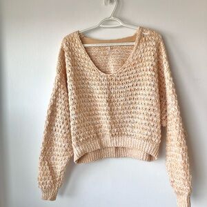 Cozy Cream Knit Sweater by Free People